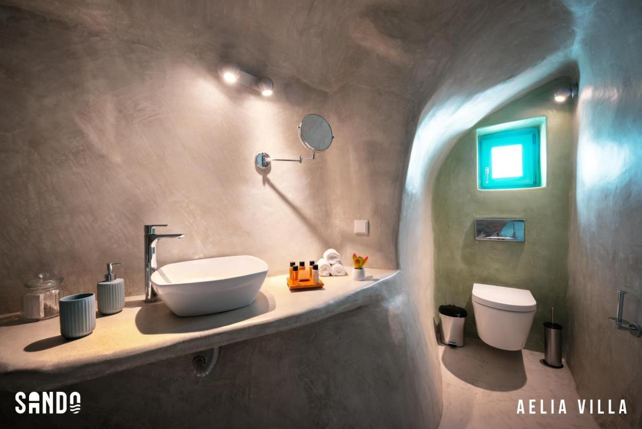 Sando Traditional Cave Villas With Jacuzzi And Sea View Vourvoulos Exterior photo